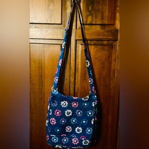 Vera Bradley violet crossbody purse and matching wallet. EUC